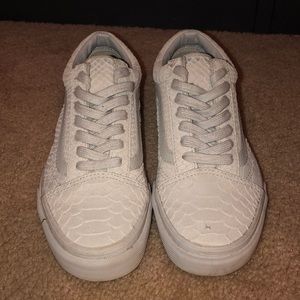 White python texture Vans